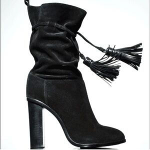 LANVIN Suede Tassel Boots 40 9